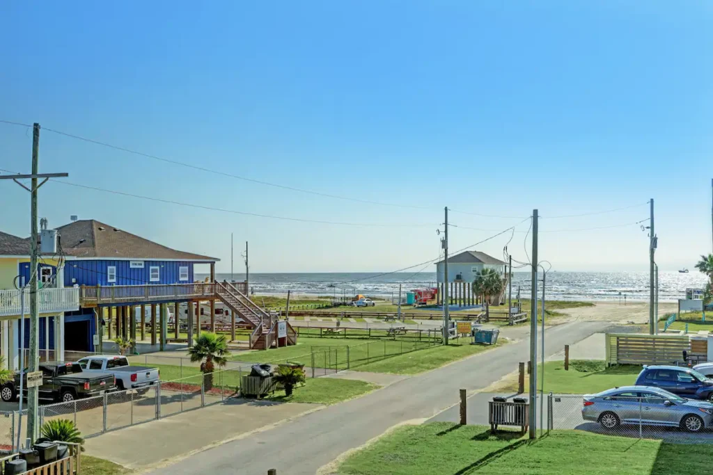Beach view from Salty Shores Too