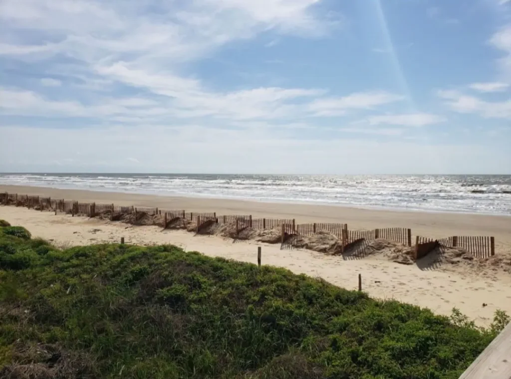 Beach near the Purple Pelican